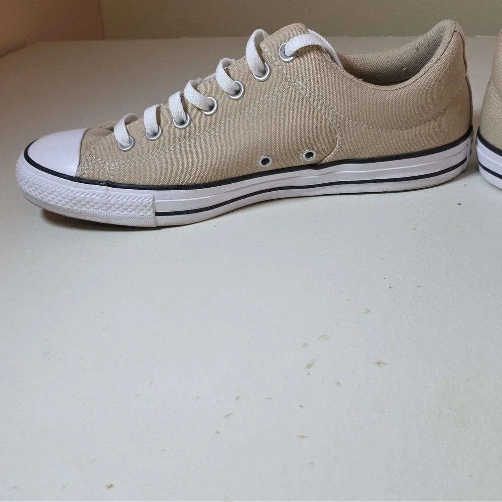Converse All Star Beige Canvas Low Top Lace-Up Cap Toe Sneakers US 9.5 EU 43 - Picture 2 of 12